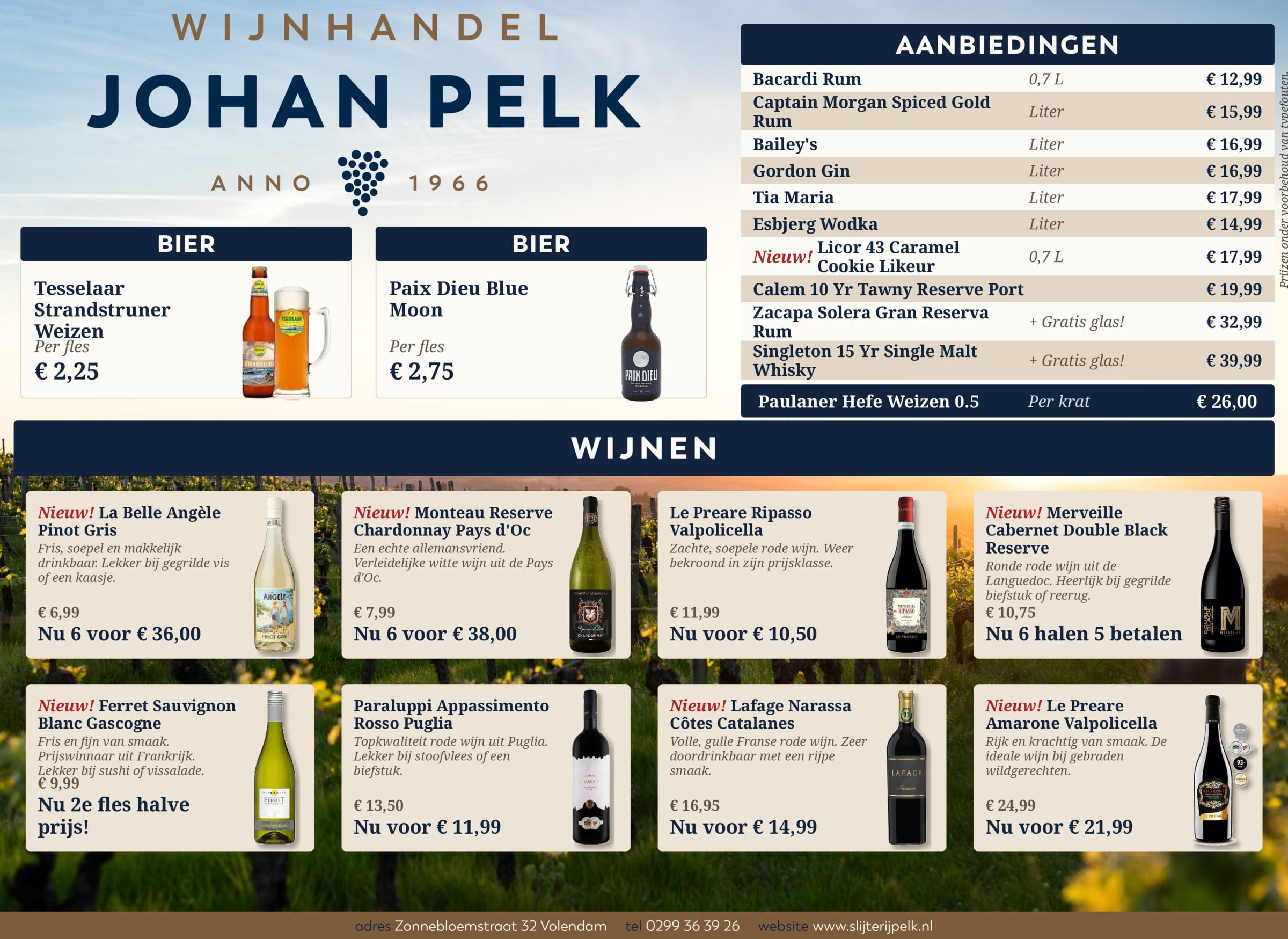 Aanbiedingen Wijnhandel Johan Pelk week 41